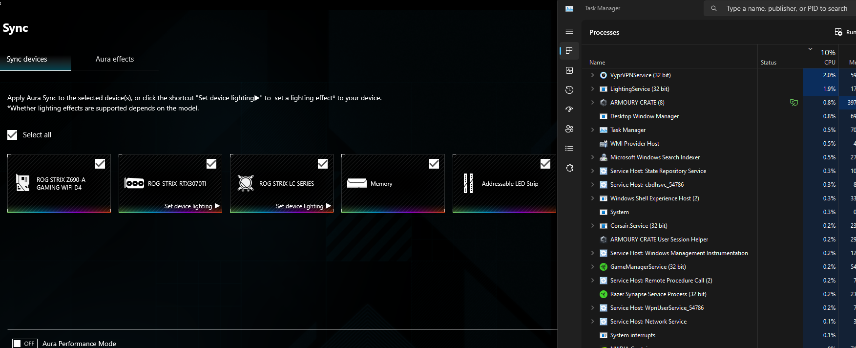 Lighting Service High CPU Usage