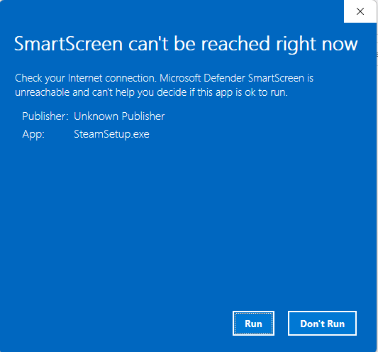 Windows Smartscreen Can’t Be Reached Right Now Windows 8