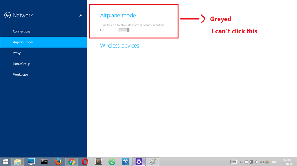 How To Turn Off Airplane Mode On Windows 8