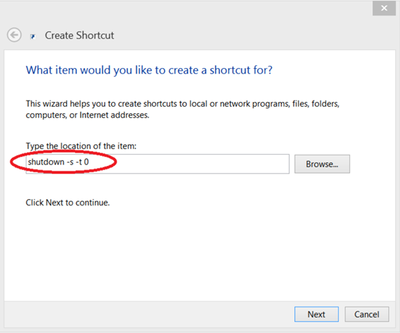 How To Create Shutdown Shortcut In Windows 8