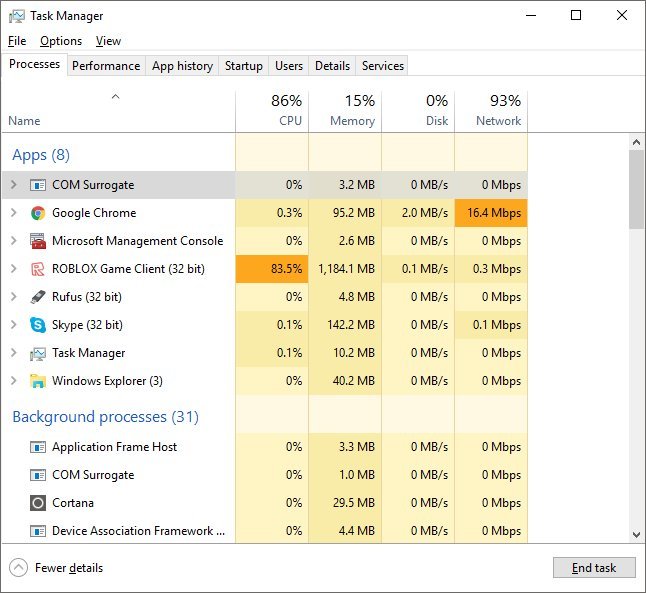 How Much CPU Does Roblox Use