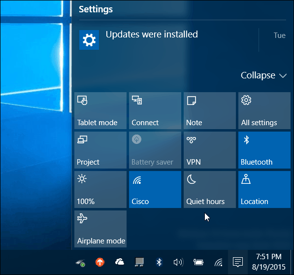 Where Is The Action Center In Windows 10