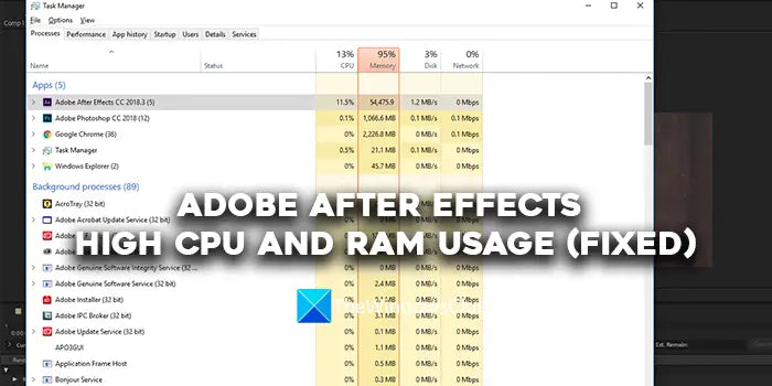 After Effects Using 100 CPU
