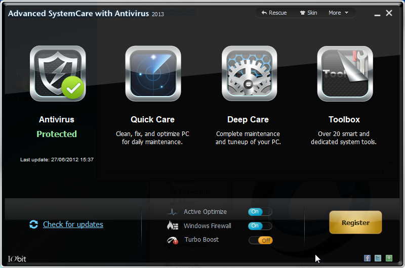 Advanced Systemcare With Antivirus 2013