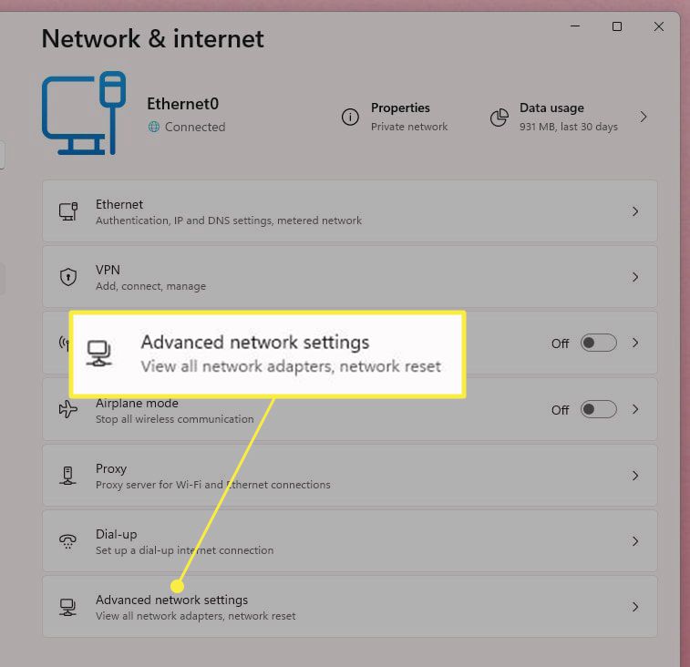 How To Reset Network Adapter Windows 11