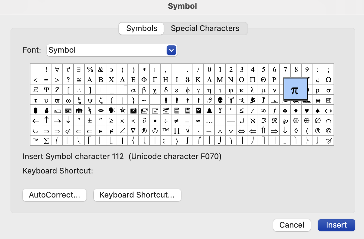 How To Type Pi In Microsoft Word