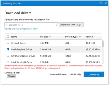 Samsung Graphics Card Drivers Download