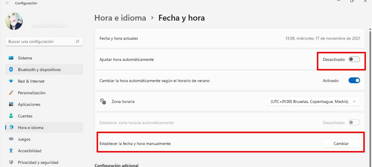 Cambiar Zona Horaria Windows 11