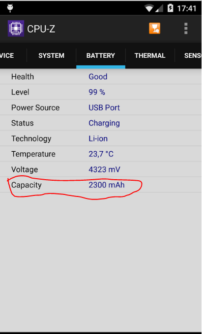 CPU Z Battery Health Good