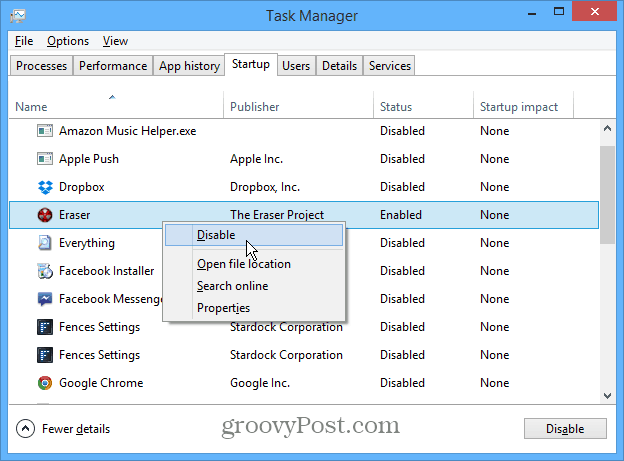 How To Change Startup Programs Windows 8