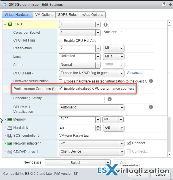 Enable Virtualized CPU Performance Counters