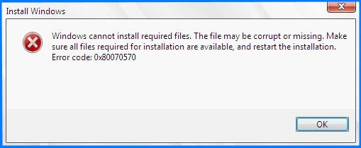 Windows Cannot Install Required Files Windows 8.1