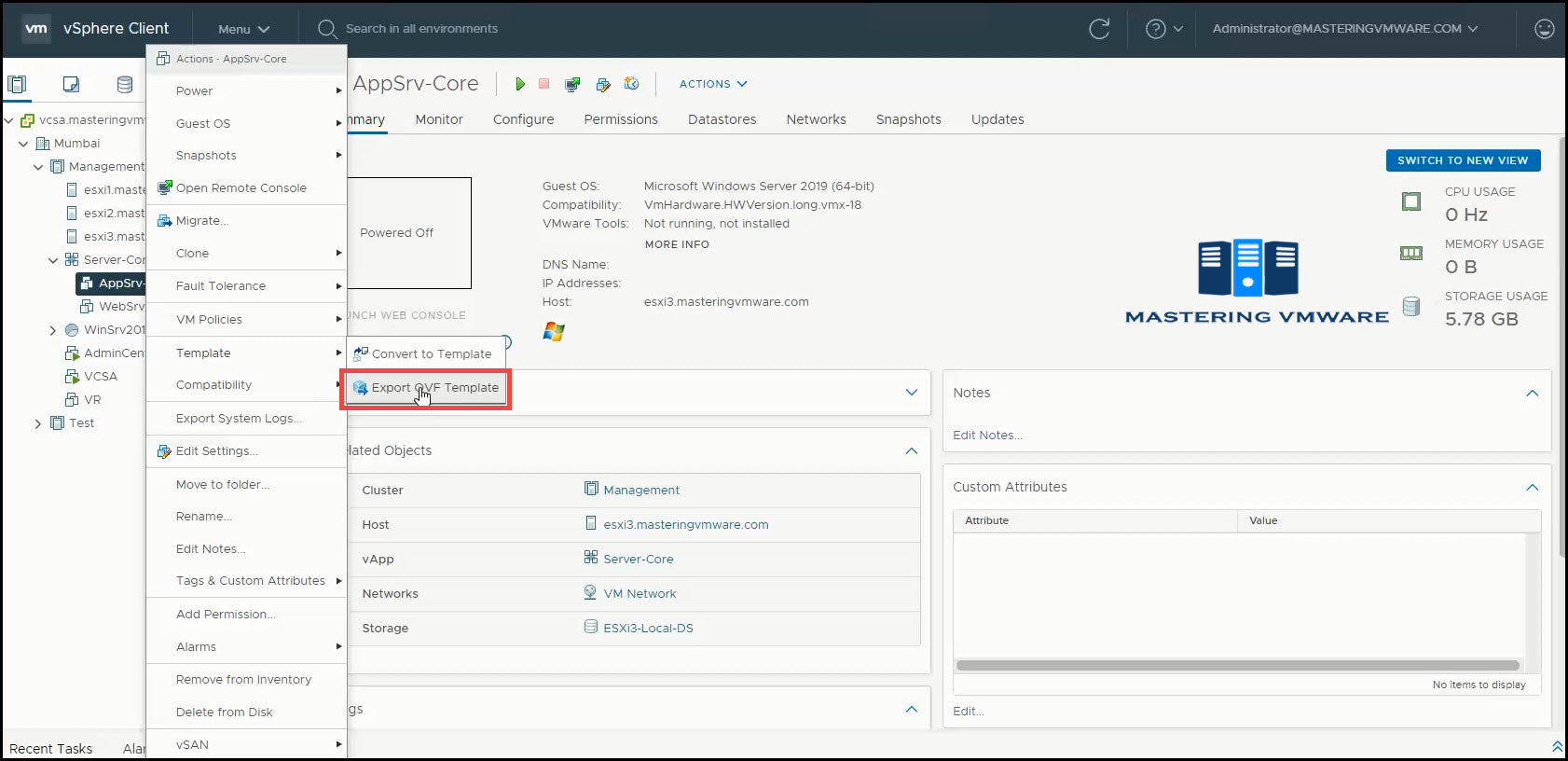 How To Create Ovf Template In Vmware Esxi 7.0