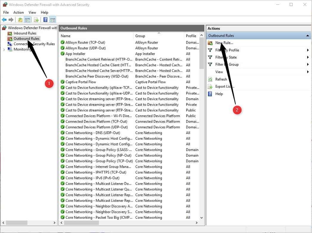 How To Use Firewall To Block Internet Connection