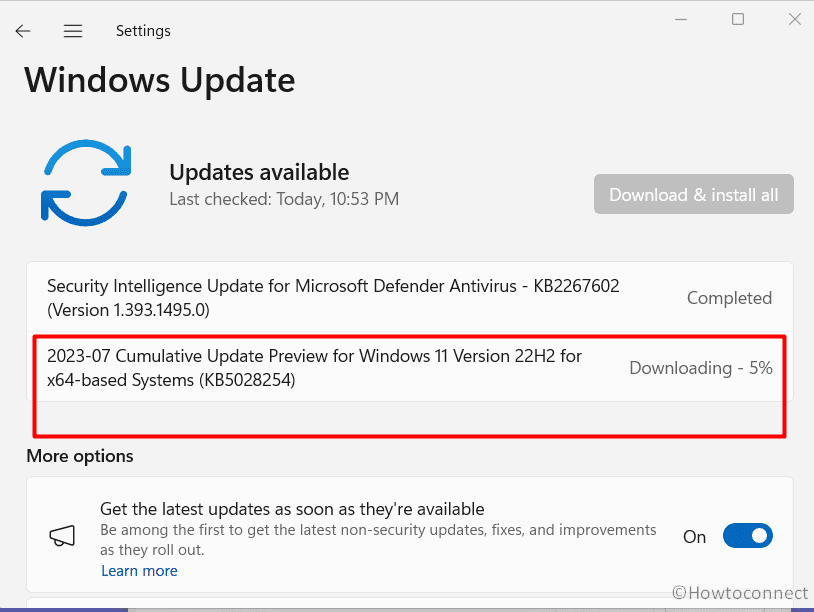 2023-07 Cumulative Update For Windows 11