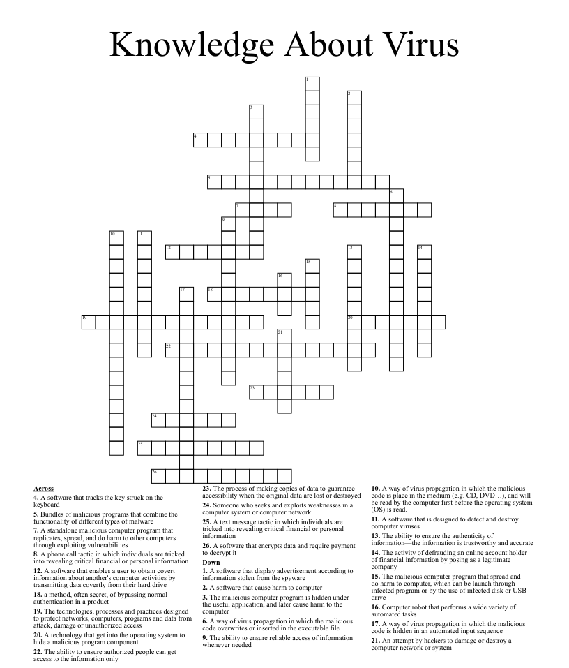 Antivirus Software Brand Crossword Clue