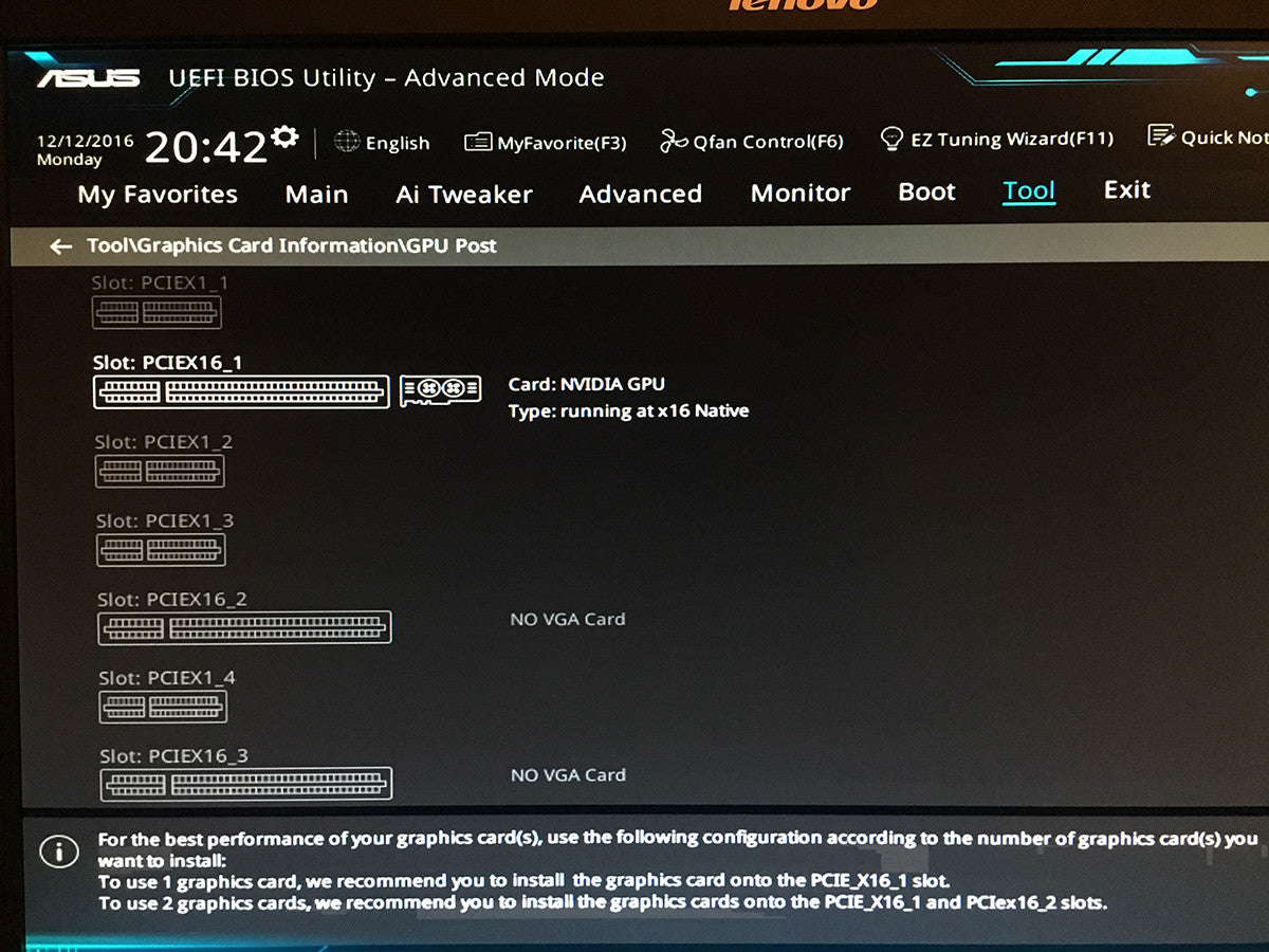 Asus Motherboard Not Detecting Graphics Card