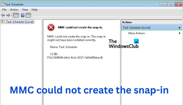 MMC Could Not Create The Snap-in Windows 11