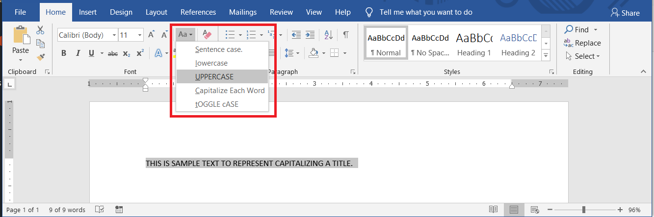 What Is Title Case In Microsoft Word