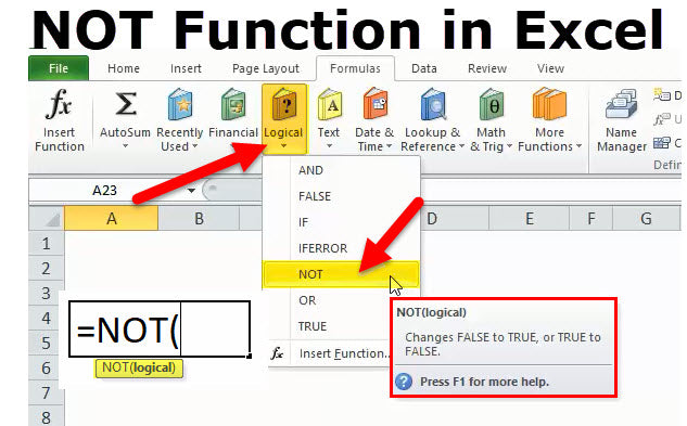 Understanding the AND, OR, and NOT Functions in Excel