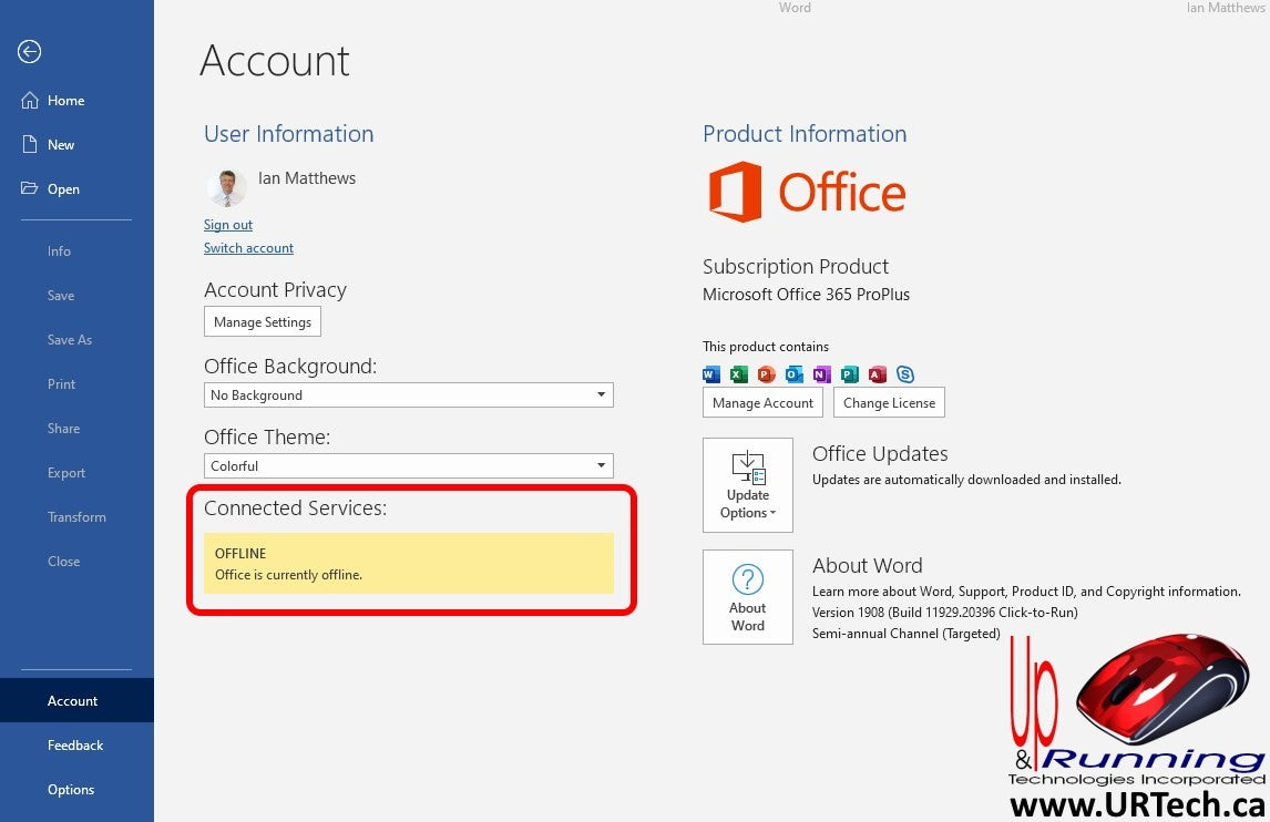 Microsoft Offline Status Microsoft Office Is Currently Offline