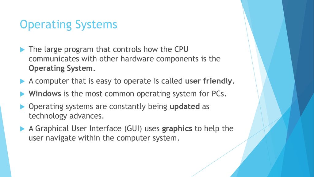 Large Program The Large Program That Controls How The CPU Communicates