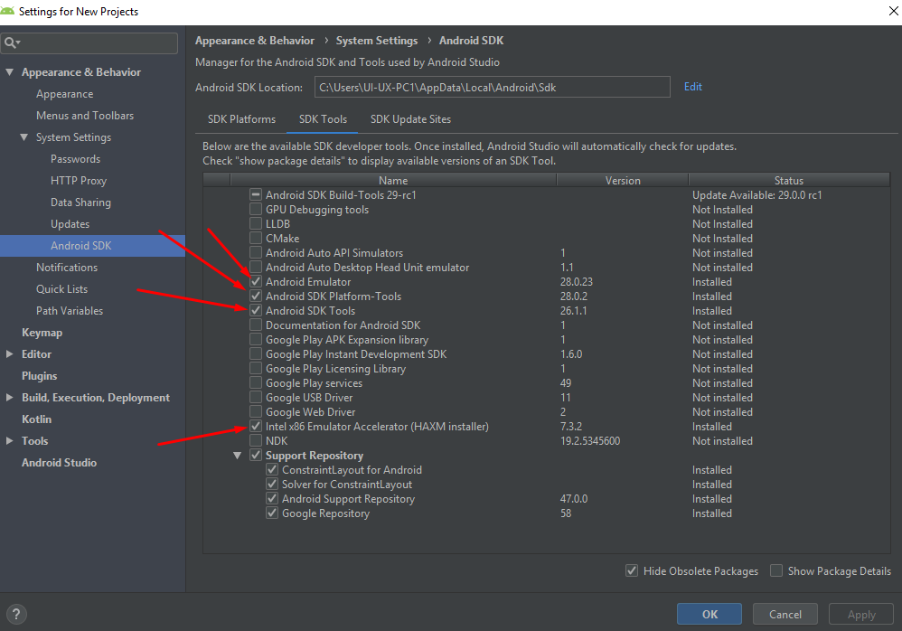 Missing Emulator Engine Program For ‘X86’ CPU