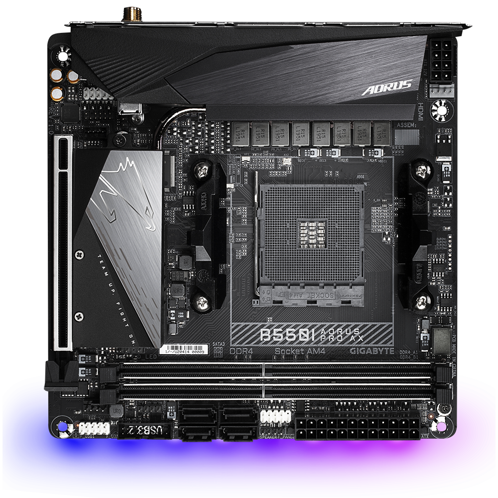 Gigabyte B550i Aorus Pro AX CPU Support