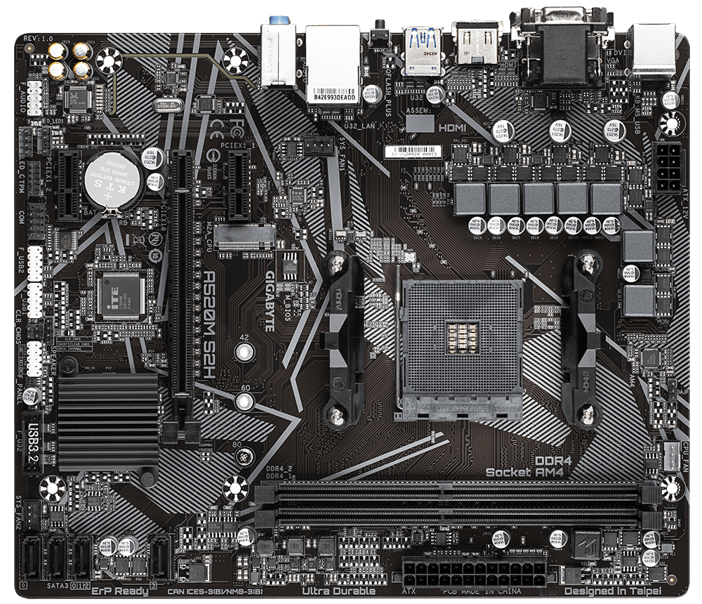 Gigabyte A520M S2h Compatible CPU