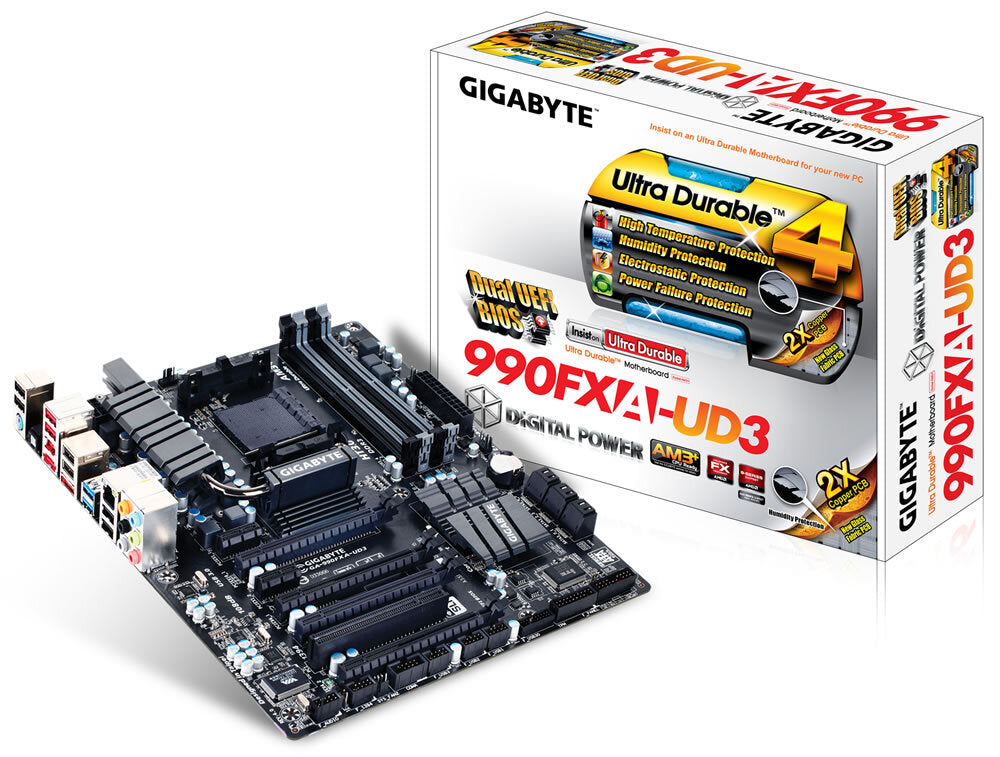 Gigabyte 990FXA UD3 Compatible CPU