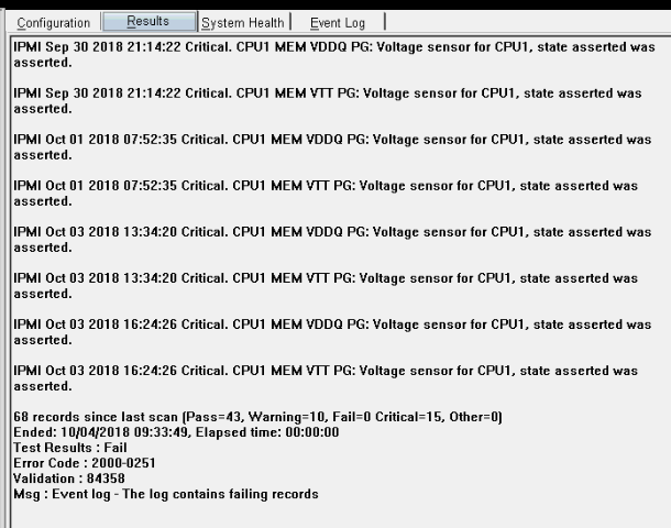 CPU 1 Mem Vtt PG Voltage Is Outside Of Range