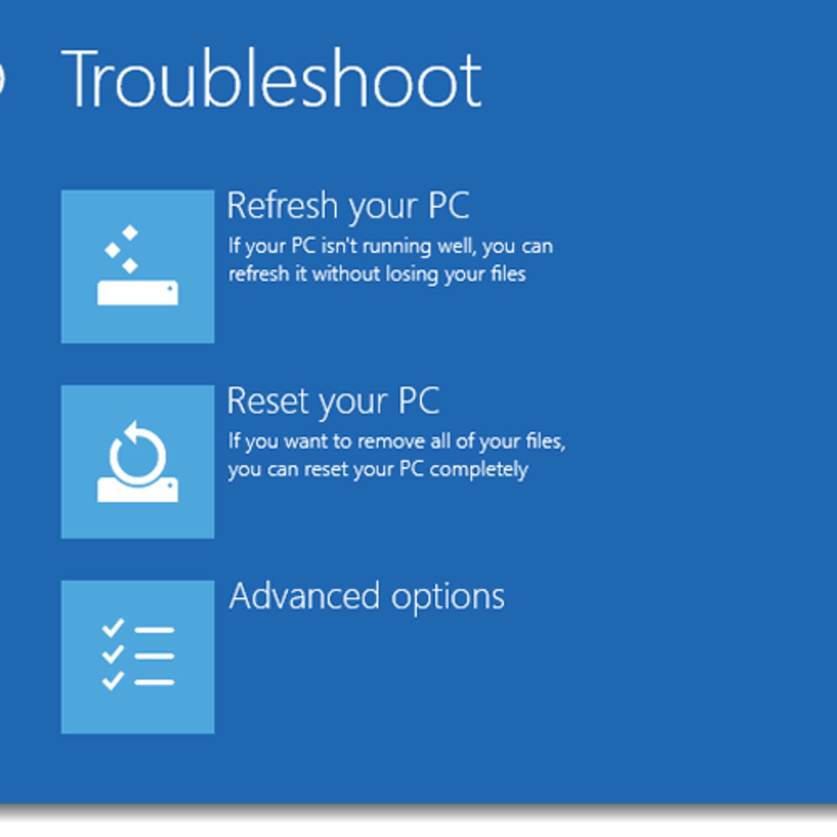 What Does Refreshing Windows 8 Do