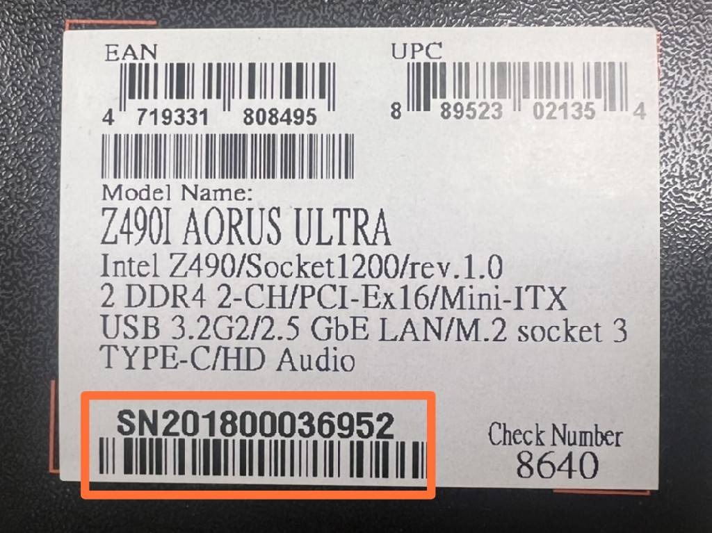 Sn Code Gpu Gigabyte Graphics Card SN Lookup