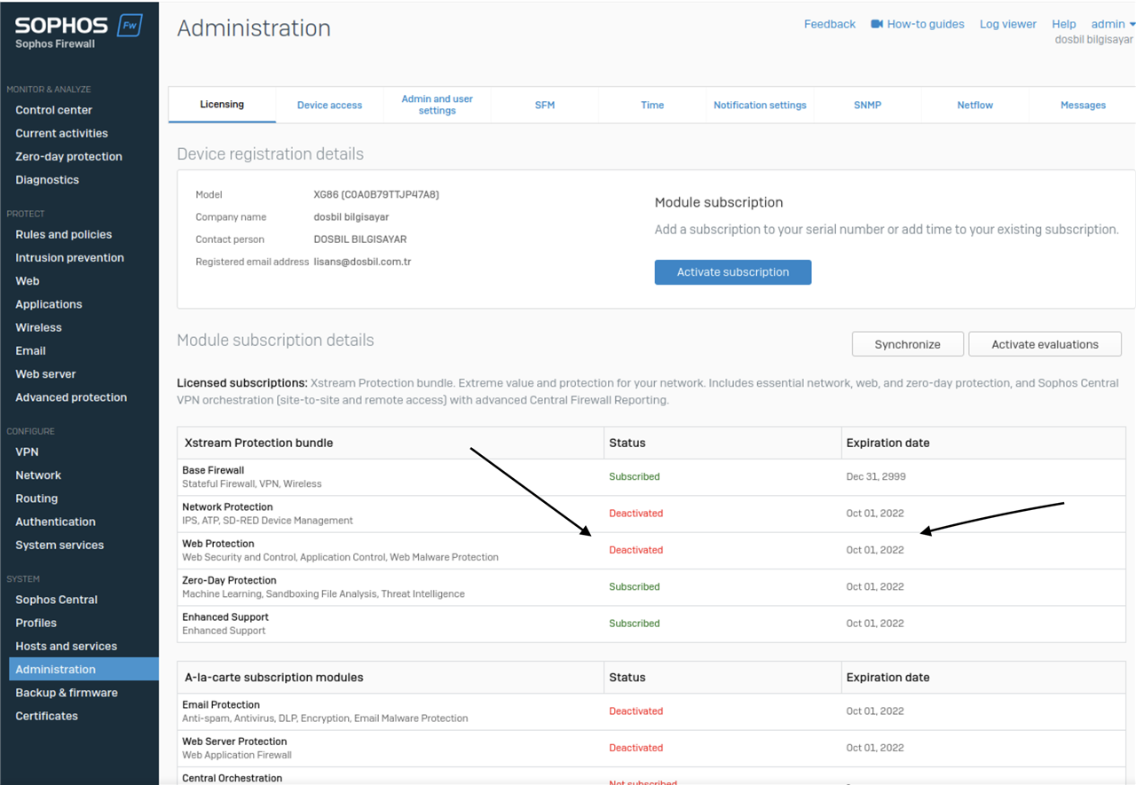 How To Check Sophos Firewall License Expiry Date