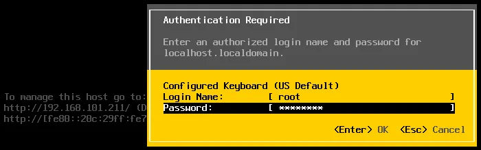 What Is The Default Username And Password For Vmware Esxi