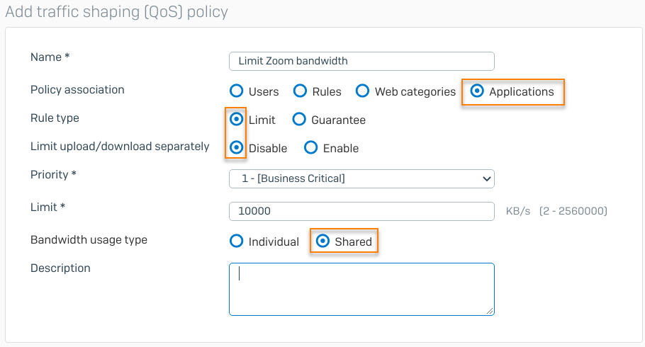 How To Set Bandwidth Limit In Sophos Xg Firewall