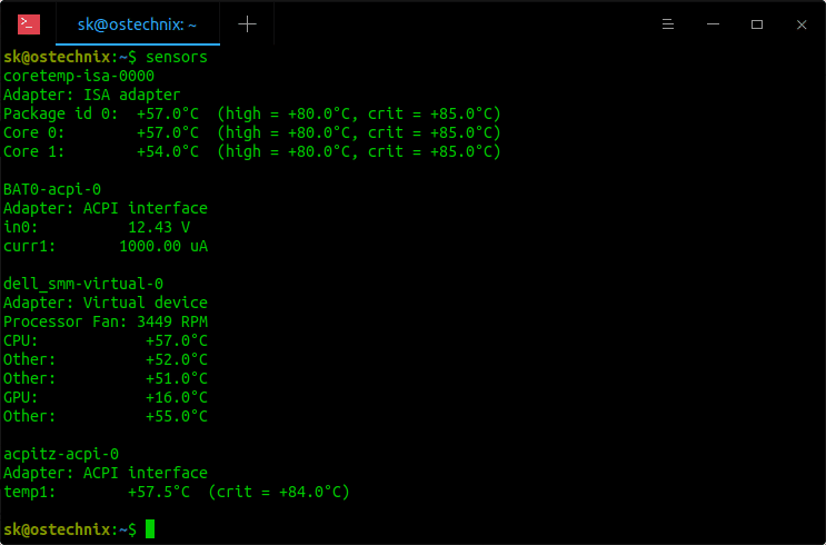 Arch Linux Get CPU Temp