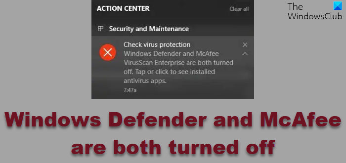 Windows Firewall And McAfee Firewall Are Both Turned Off