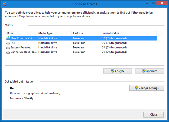 How To Disk Defragment In Windows 8