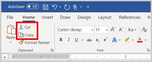 What Is Cut In Microsoft Word