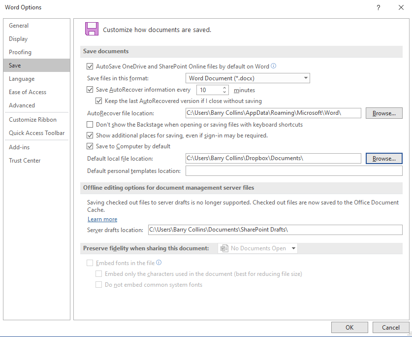 How To Stop Microsoft Word From Saving To Onedrive