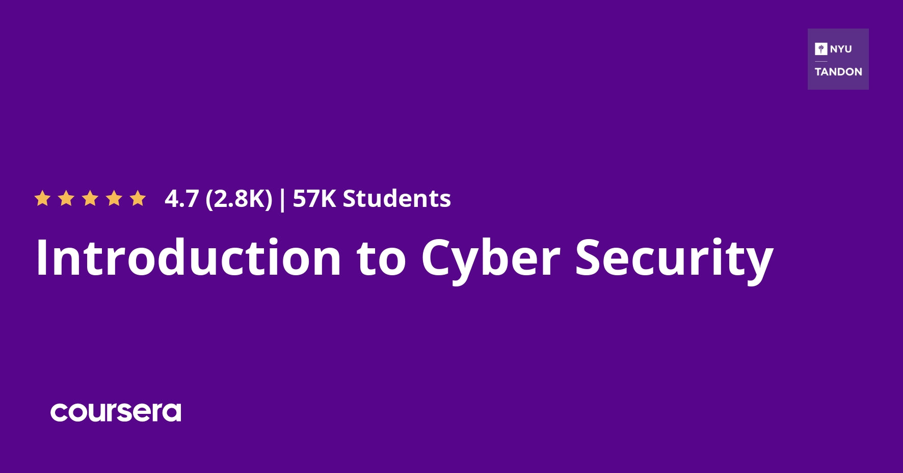 Coursera Introduction To Cybersecurity Specialization