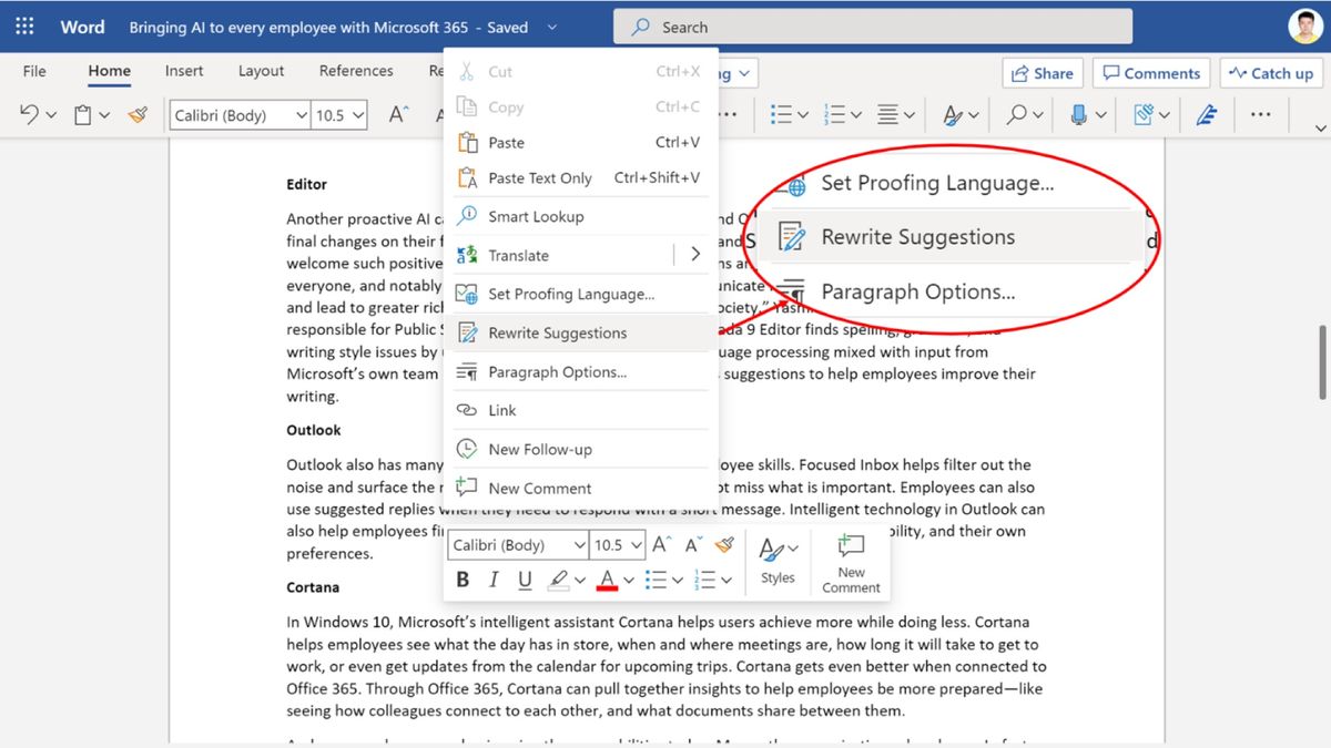 How To Rephrase A Sentence In Microsoft Word