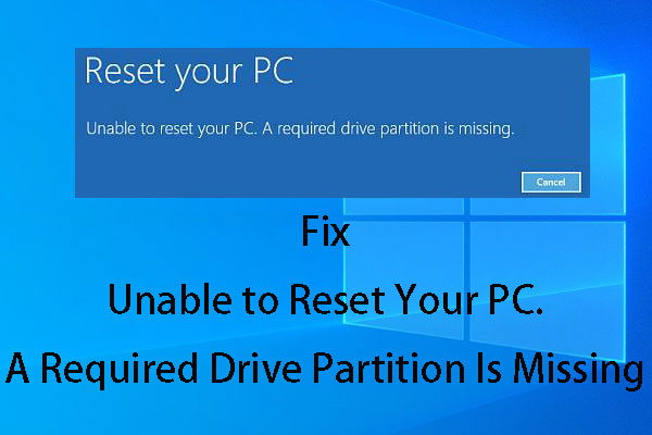 A Required Drive Partition Is Missing Windows 8