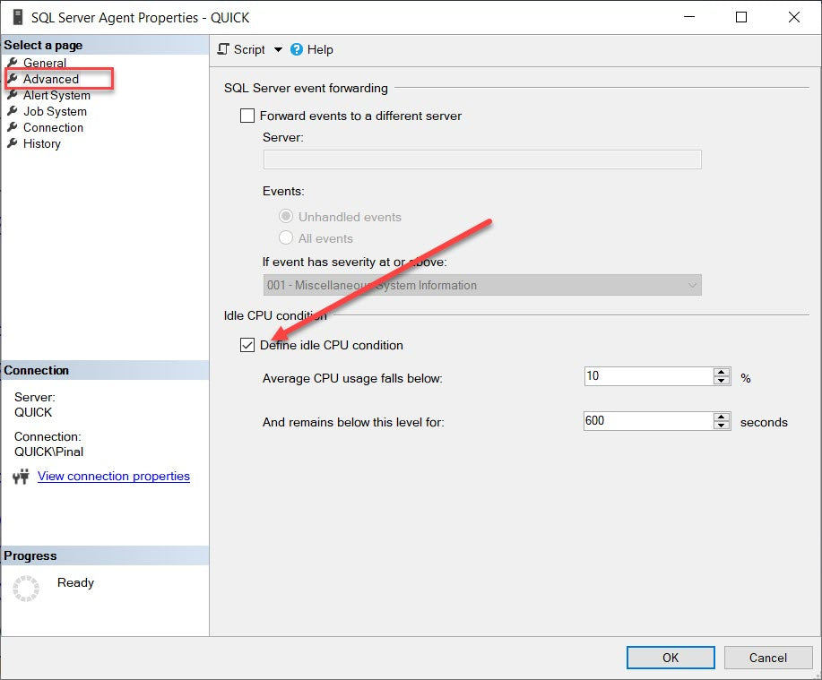 An Idle CPU Condition Has Not Been Defined