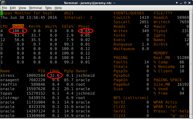 How To Check Top CPU Consuming Process In Aix