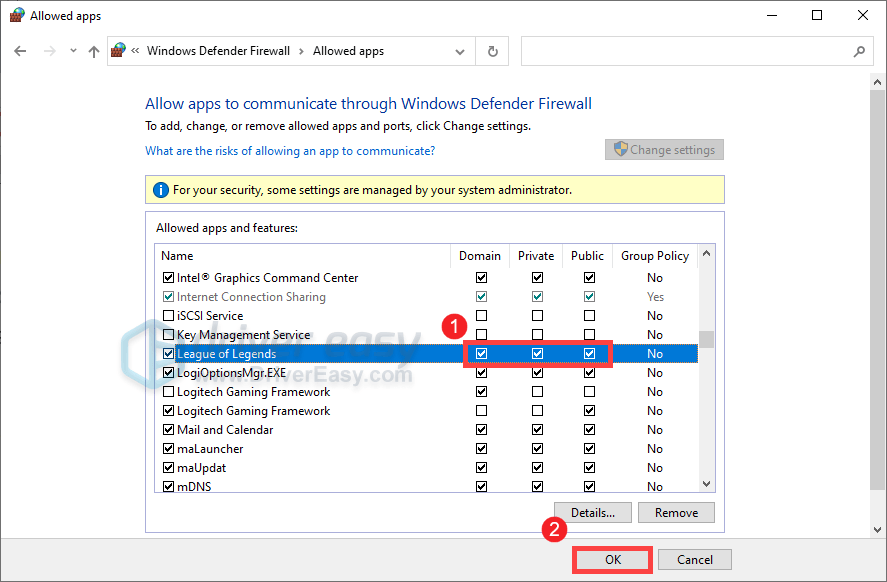 How To Allow League Through Firewall