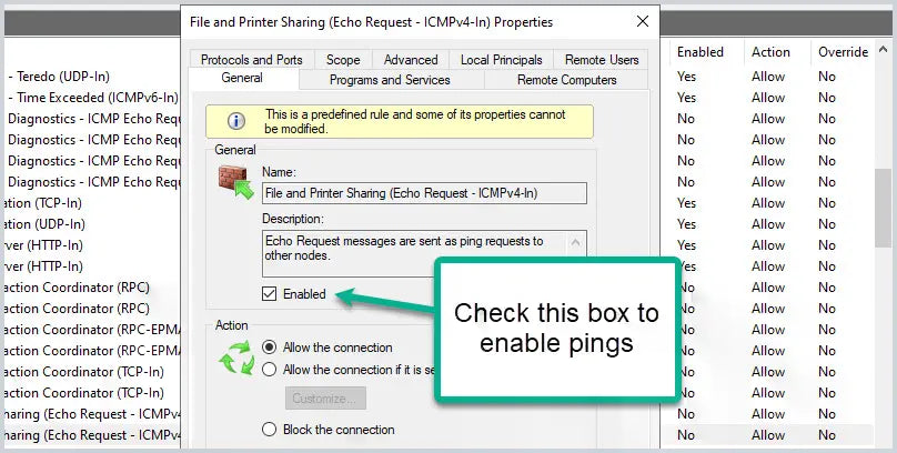 What Firewall Rule To Allow Ping