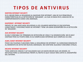 5 Antivirus Y Sus Caracteristicas