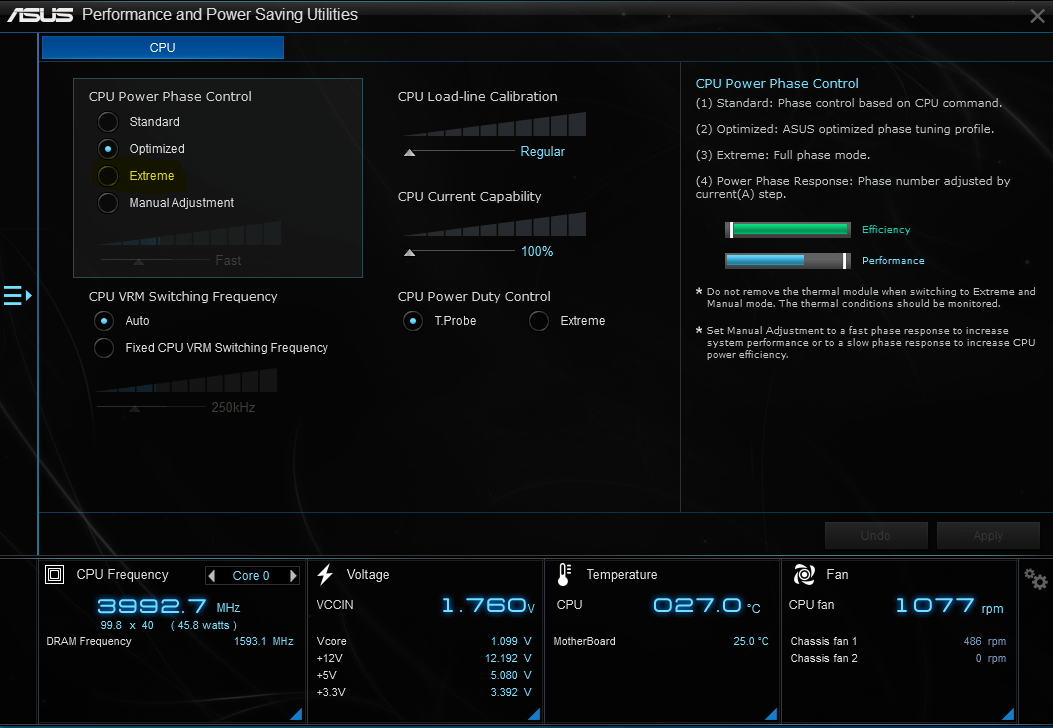 Asus CPU Power Phase Control